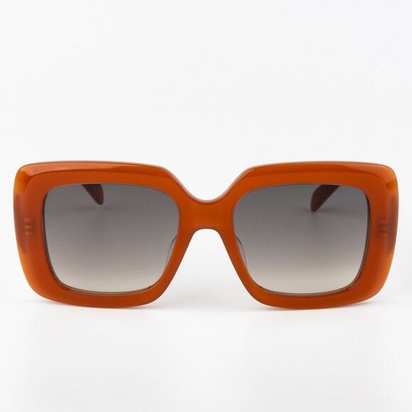 NEW Celine CL40263I 42F 3 DOTS Orange Gradient Brown Women Geometric Sunglasses main image 5